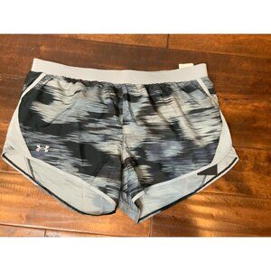 Under Armour Gray Abstract Fly By 2.0 Athletic Shorts NWT, Size XL